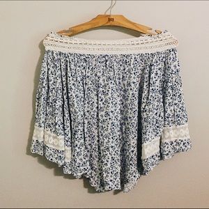 Floral Off The Shoulder Flowy Blouse